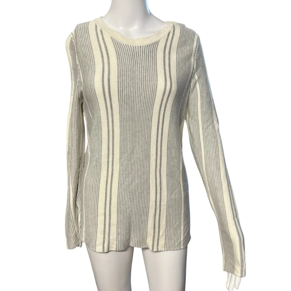Market & Spruce - Womens Viscose Striped Sweater Sz. Medium